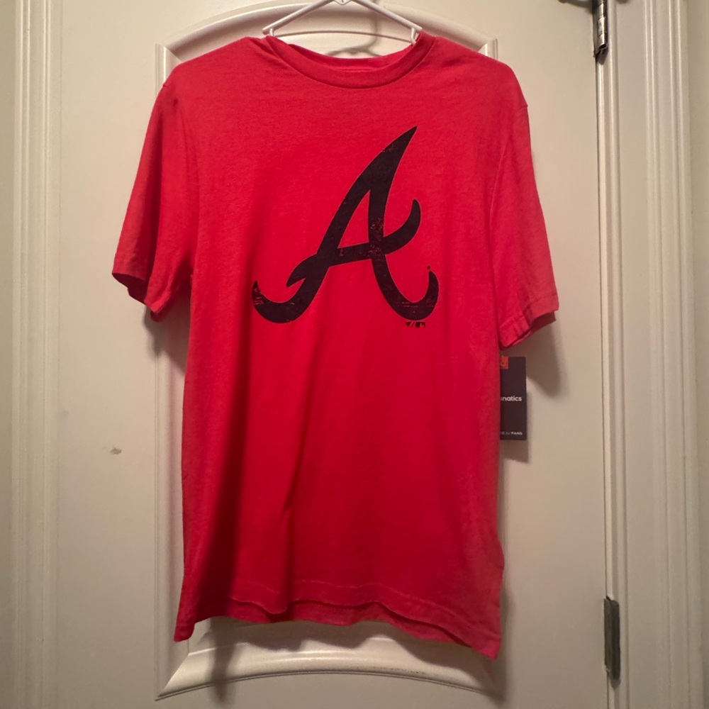 Red Atlanta Braves Tri-Blend Heathered T-Shirt NWT